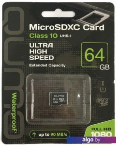 Карта памяти microSDXC QM64GMICSDXC10U1NA 64GB Qumo