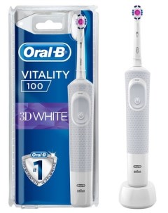 Электрическая зубная щетка Braun Vitality 100 3D White D100.413.1 (белый) Oral-b