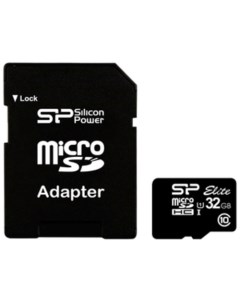 Карта памяти microSDHC Elite UHS-1 (Class 10) 32GB [SP032GBSTHBU1V10] Silicon power