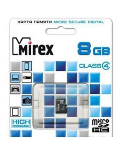 Карта памяти microSDHC (Class 4) 8GB (13612-MCROSD08) Mirex