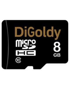 Карта памяти microSD (Class 10) 8GB [DG008GCSDHC10-W/A-AD] Digoldy