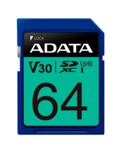 Карта памяти A-Data Premier Pro ASDX64GUI3V30S-R SDXC 64GB Adata