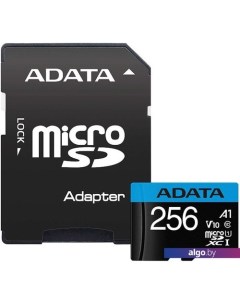 Карта памяти A-Data Premier AUSDX256GUICL10A1-RA1 microSDXC 256GB (с адаптером) Adata