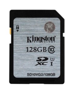 Карта памяти SDXC (Class 10) 128GB (SD10VG2/128GB) Kingston