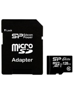 Карта памяти microSDXC Elite UHS-1 (Class 10) 128GB (SP128GBSTXBU1V10SP) Silicon power