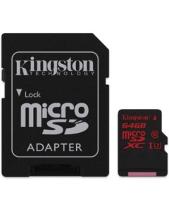 Карта памяти microSDXC UHS-I U3 (Class 10) 64GB (SDCA3/64GB) Kingston