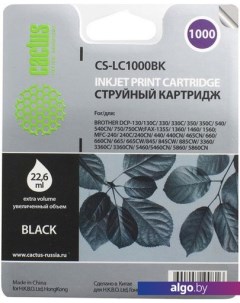 Картридж CS-LC1000BK (аналог Brother LC1000BK) Cactus