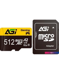 Карта памяти TF138 Supreme microSDXC 512GB 512GGSTF138 (с адаптером) Agi