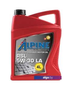 Моторное масло RSL 5W-30 LA 4л Alpine