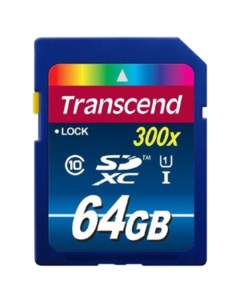 Карта памяти SDXC (Class 10) UHS-I Premium 64Gb (TS64GSDU1) Transcend