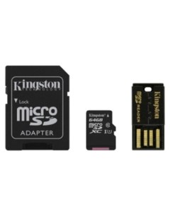 Карта памяти microSDXC (Class 10) 64GB + адаптер + карт-ридер (MBLY10G2/64GB) Kingston