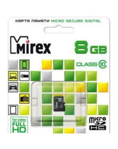 Карта памяти microSDHC (Class 10) 8GB (13612-MC10SD08) Mirex