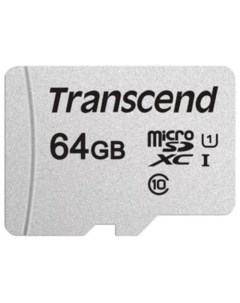 Карта памяти microSDXC 300S 64GB + адаптер Transcend