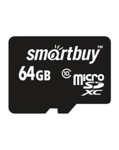 Карта памяти Smart Buy microSDXC (Class 10) 64GB + SD-адаптер (SB64GBSDCL10-01) Smartbuy