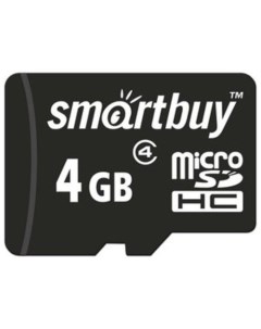 Карта памяти Smart Buy microSDHC (Class 4) 4 Гб (SB4GBSDCL4-00) Smartbuy