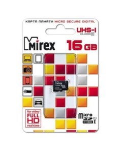 Карта памяти 13612-MCSUHS16 microSDHC 16GB Mirex