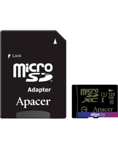 Карта памяти microSDXC AP128GMCSX10U1-R 128GB (с адаптером) Apacer