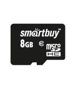 Карта памяти Smart Buy microSDHC (Class 10) 8 Гб + SD адаптер (SB8GBSDCL10-01) Smartbuy