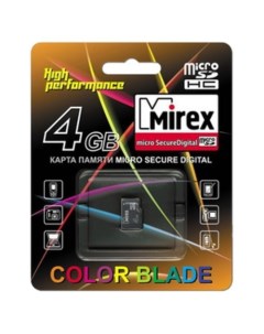 Карта памяти microSDHC (Class 4) 4GB (13612-MCROSD04) Mirex