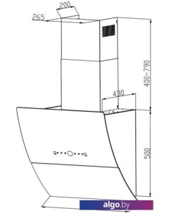 Кухонная вытяжка Turino GC 90 (белый) Grand