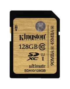 Карта памяти SDHC Ultimate UHS-I U1 (Class 10) 128GB (SDA10/128GB) Kingston