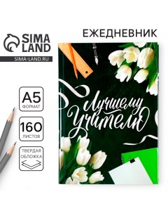 Ежедневник учителя «Лучшему Учителю», формат А5, твёрдая обложка картон 7БЦ, 160 листов Artfox