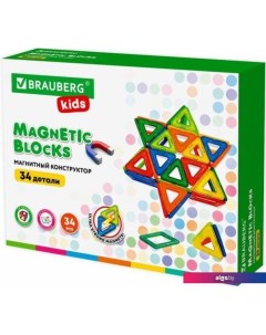 Конструктор 663845 Kids Magnetic Big Blocks-34 Brauberg