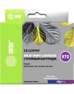 Картридж CS-LC970Y (аналог Brother LC970Y) Cactus