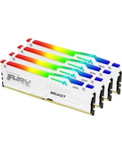 Оперативная память FURY Beast RGB 4x16ГБ DDR5 6000 МГц KF560C40BWAK4-64 Kingston