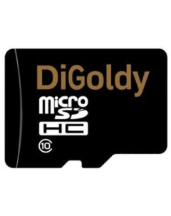 Карта памяти microSDHC (Class 10) 16GB + адаптер [DG016GCSDHC10-AD] Digoldy