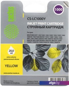 Картридж CS-LC1000Y (аналог Brother LC1000Y) Cactus