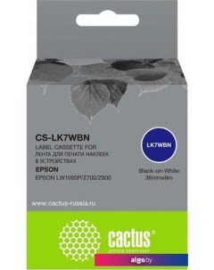 Картридж CS-LK7WBN (аналог Epson LK7WBN) Cactus