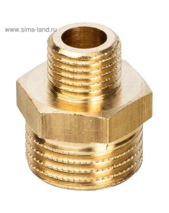 Ниппель переходной SFT-0003-001214, 1/2" x 1/4", наружная/наружная резьба Stout