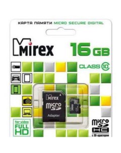 Карта памяти microSDHC (Class 10) 16GB (13613-AD10SD16) Mirex