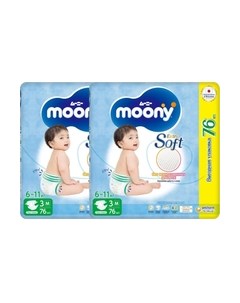 Подгузники детские Giga M 6-11кг Moony