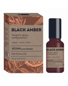 Парфюмерное масло для тела Black Amber перец амбра нероли 15.0 Vegan.love.studio