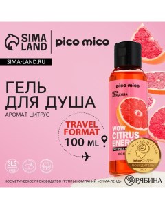 Гель для душа женский Wow citrus juice, 100 мл, аромат цитруса Pico mico