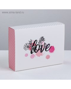 Коробка кондитерская, упаковка «Love», 20 х 15 х 5 см Дарите счастье