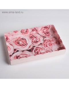 Коробка для печенья, кондитерская упаковка с PVC крышкой, My best wishes, 22 х 15 х 3 см Дарите счастье