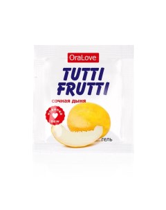 Гель-смазка TUTTI-FRUTTI OraLove Сочная Дыня, на водной основе, съедобная, 4 мл Лаборатория ''биоритм''