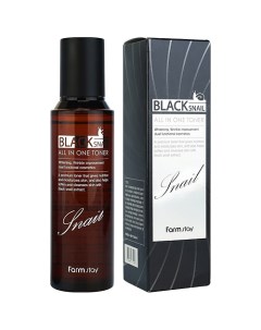 Тонер для лица с муцином черной улитки Black Snail All in One Toner Farmstay