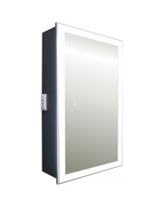 Шкаф с зеркалом Hamburg Black 462x762 LED-00002669 Silver mirrors