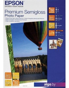 Фотобумага Premium Semigloss Photo Paper 10х15 50 листов (C13S041765) Epson