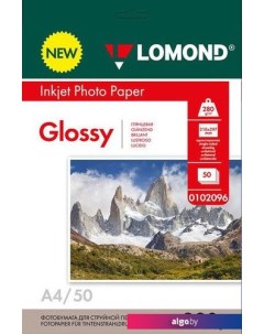 Фотобумага односторонняя глянцевая А4 280 г/м2 50 л 0102096 Lomond