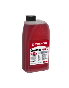 Антифриз NIRO COOLANT -40 C, G12+, красный, 1 кг Totachi