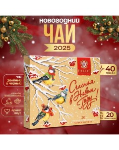 Чай "С Новым Годом", ассорти, 20 пакетиков х 2 г Hyleys