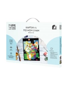 Картина по номерам Пиксельный кот / КХ_44088 Три совы