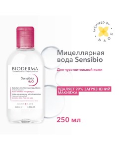 Мицеллярная вода для очищения нормальной и чувствительной кожи лица Sensibio H2O 250.0 Bioderma