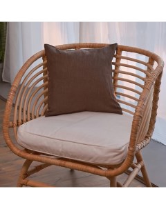 Декоративная наволочка SL Home Linen 40*40 см, цв. коричневый, 100%лён Sima-land home