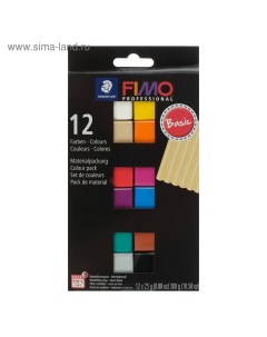 Набор пластика - полимерная глина, Professional, 12 цветов по 25 г Fimo